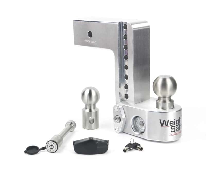 Weigh Safe — Weigh Safe 8in Drop Hitch w/Built-in Scale & 3in Shank (10K/21K GTWR) w/WS05 - Aluminum - view 1