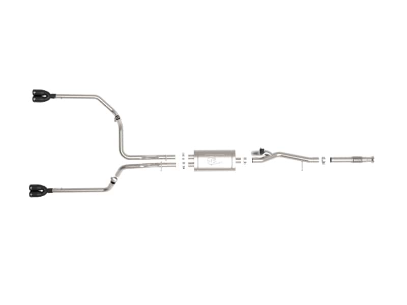 aFe — aFe Gemini XV 3in 304 SS Cat-Back Exhaust w/ Cutout 19-21 GM Silverado/Sierra 1500 V8- w/ Black Tips
Cat-Back Exhaust - view 7