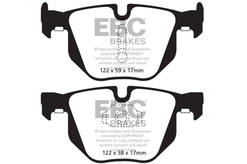 EBC — EBC 10-14 BMW X5 3.0 Turbo (35) Yellowstuff Rear Brake Pads
Disc Brake Pad - view 1