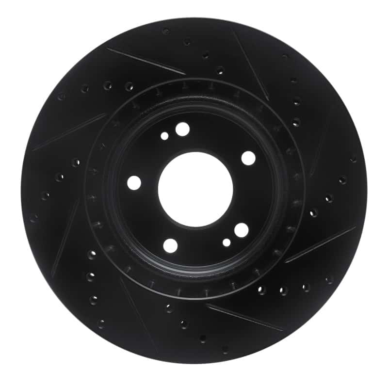 R1 Concepts — R1 15-25 Hyundai Kona EV Front Left Drilled & Slotted Black Brake Rotor
R1 Brake Rotor Drill - view 5