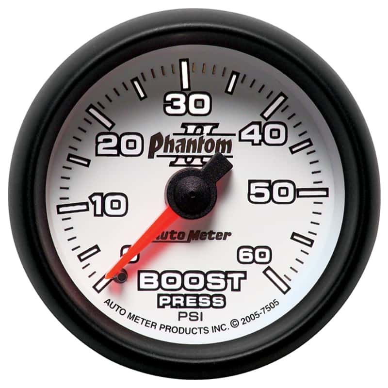 AutoMeter — Autometer Phantom II 52.4mm Mechanical 0-60 PSI Boost Gauge
2-1/16" BOOST, 0-60 - view 4