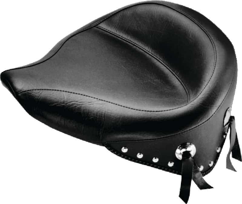 Mustang Motorcycle — Mustang 84-06 Harley Standard Rear Tire Wide Touring Solo Seat w/Studs - Black - view 2