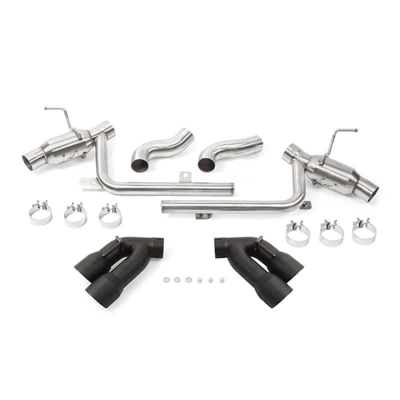 Mishimoto — Mishimoto 2016+ Chevrolet Camaro SS Quad-Tip Pro Axle-Back Exhaust w/ Black Tips - view 2