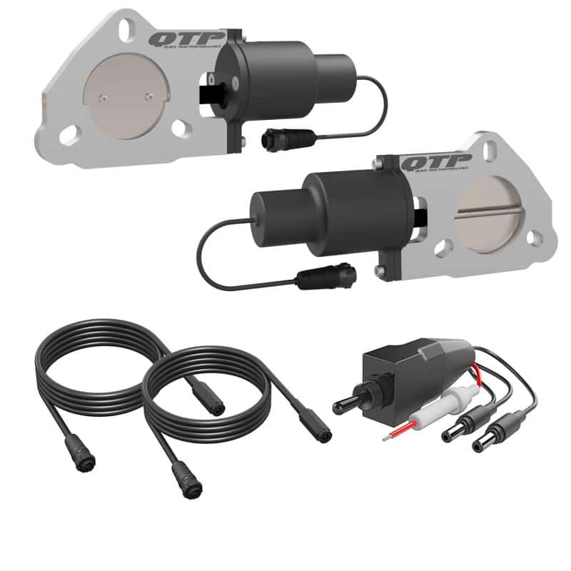 QTP — QTP 2.25in Bolt-On QTEC Dual Electric Cutout Valves - Pair - view 3