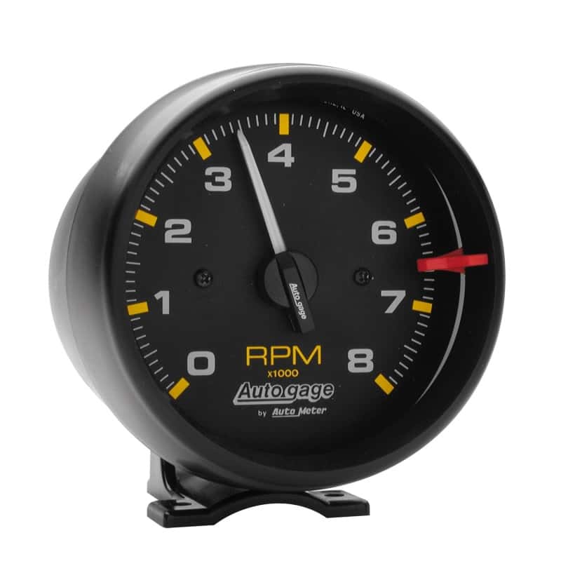 AutoMeter — Autometer Autogage Black 8,000 RPM Pedestal Mount Tachometer
3-3/4" TACH 8kRPM BK - view 1