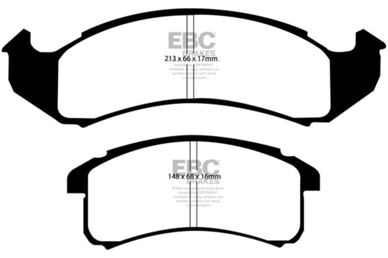 EBC — EBC 94-99 Buick Le Sabre (FWD) 3.8 Ultimax2 Front Brake Pads
Disc Brake Pad - view 1