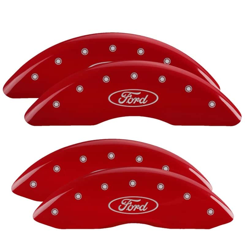 MGP — MGP 4 Caliper Covers Engraved Front & Rear Oval logo/Ford Red finish silver ch
Caliper Covers - view 1