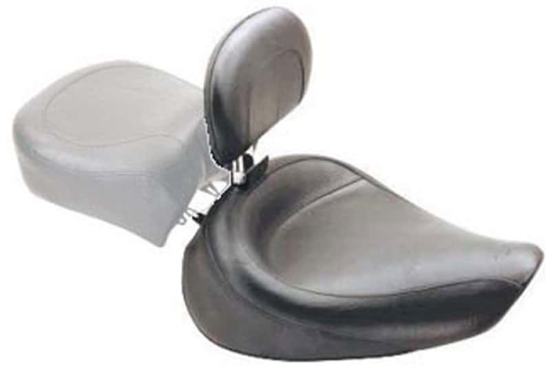 Mustang Motorcycle — Mustang 06-17 Harley Dyna Wide Touring Solo Seat w/ Driver Backrest - Black - view 1