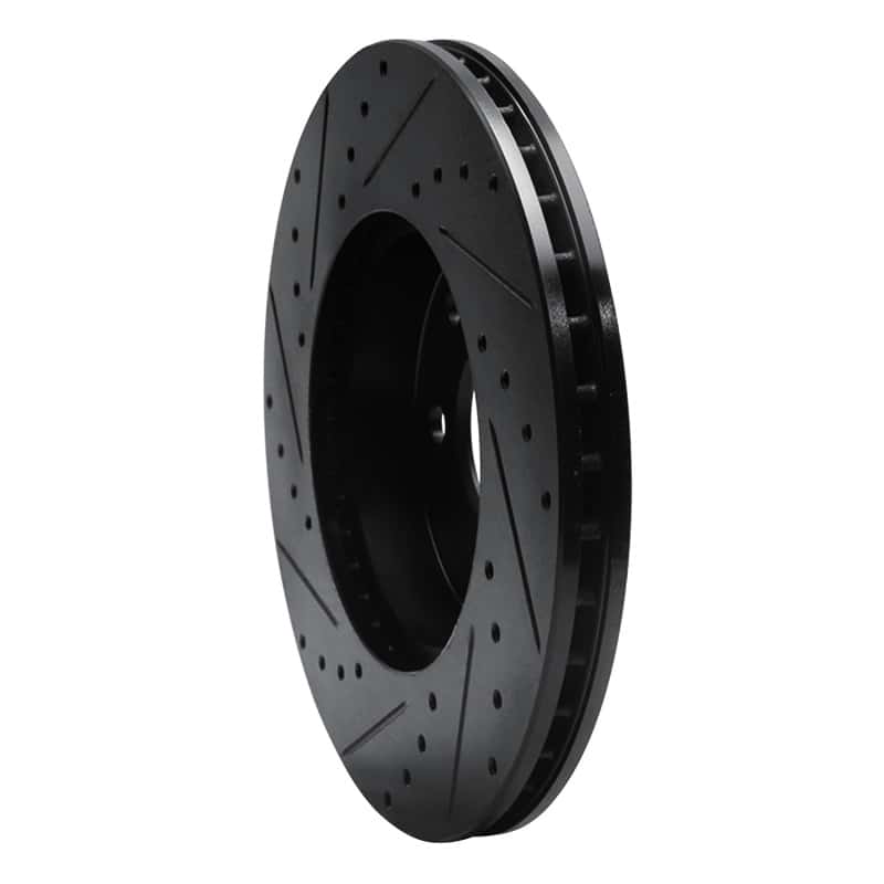 R1 Concepts — R1 90-95 Mercedes-Benz 300CE Front Right Drilled & Slotted Black Brake Rotor
R1 Brake Rotor Drill - view 4