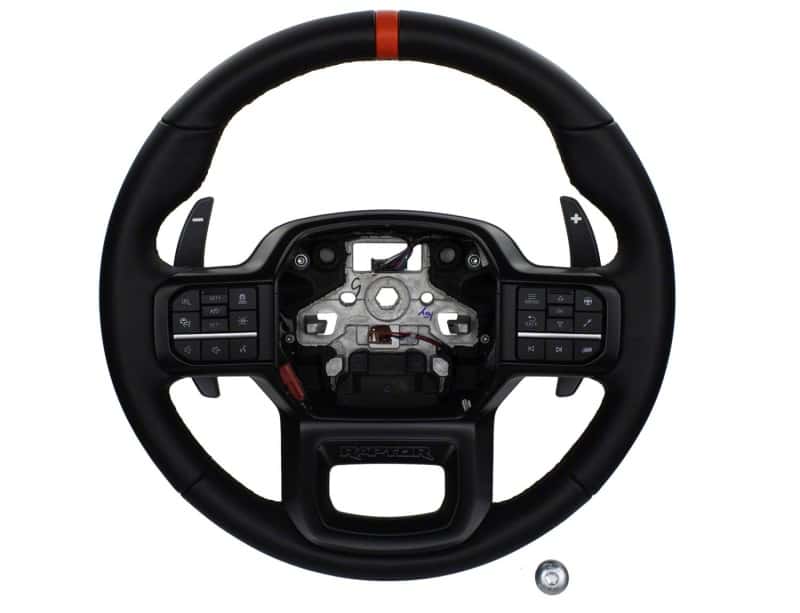 Ford Racing — Ford Racing 2021+ F-150 Raptor Steering Wheel Kit - Black - view 1