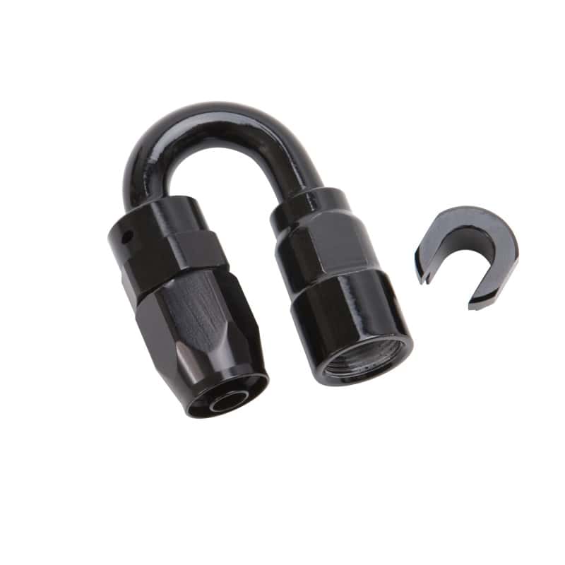 Russell — Russell Performance 3/8in SAE Quick Disc Female to -6 Hose Black 180 Degree Hose End
Hose End - view 5