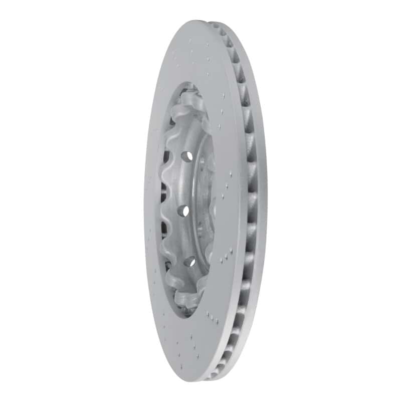 DFC — DFC 07-08 Audi RS4 Left Rear Drilled Hi-Carbon Alloy Geomet Coated Rotor
DFC Brake Rotor - view 3