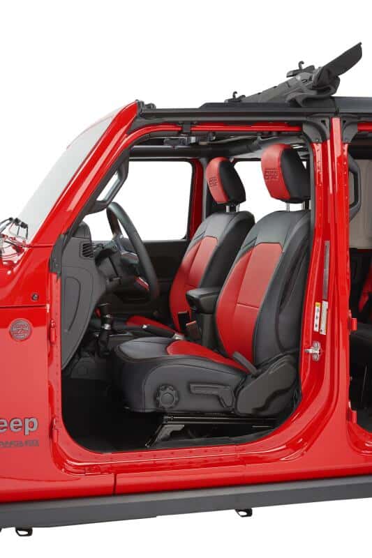 PRP Seats — PRP 2018+ Jeep Wrangler JL/2 door/ Non-Rubicon Front Seat Covers (Pair) - Black/Red
Seat Covers - view 5