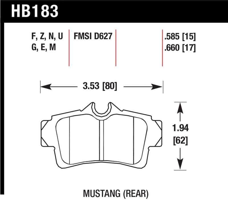 Hawk Performance — Hawk HP+ Street Brake Pads
Disc Brake Pad - view 1