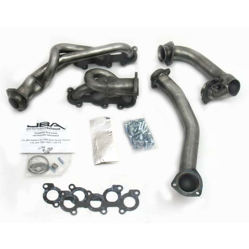 JBA — JBA 01-04 Toyota 3.4L V6 w/o EGR 1-1/2in Primary Raw 409SS Cat4Ward Header
Exhaust Header - view 2