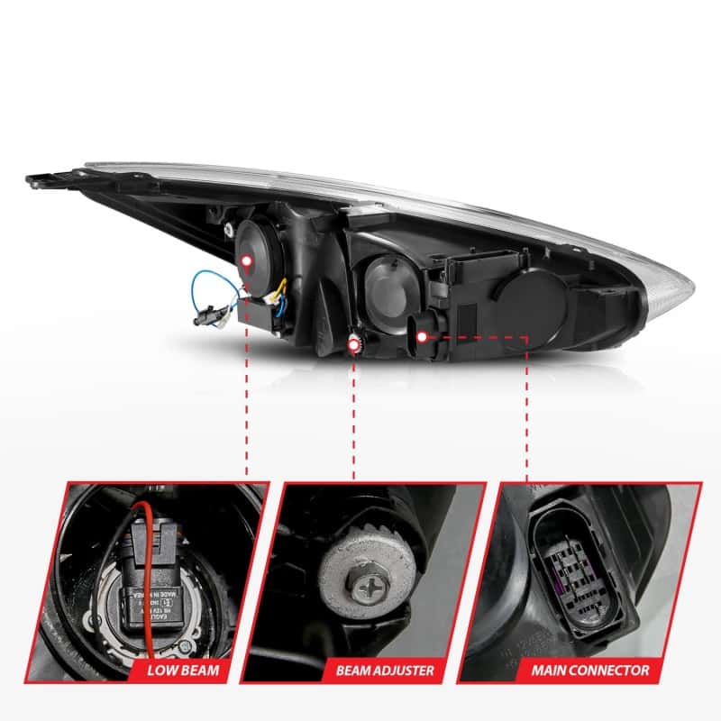 ANZO — ANZO 15-18 Ford Focus Projector Headlights - w/ Light Bar Switchback Black Housing
Head Light Set
HdLtSet - view 5