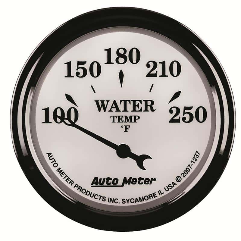 AutoMeter — AutoMeter Gauge Water Temp 2-1/16in. 250 Deg. F Elec Old Tyme White II
2-1/16" WATER TEMP, - view 4