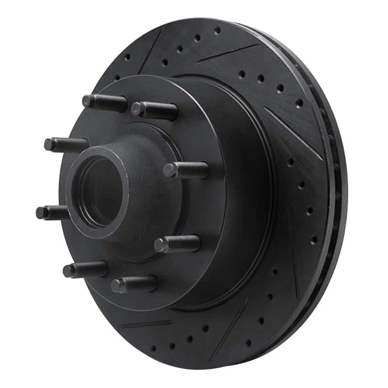 R1 Concepts — R1 95-04 Ford E-250 Econoline Front Left Drilled & Slotted Black Brake Rotor
R1 Brake Rotor Drill - view 2