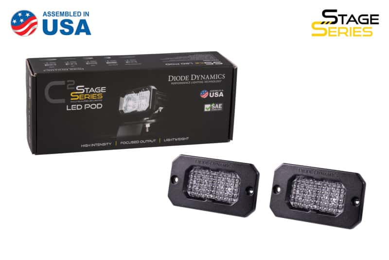 Diode Dynamics — Diode Dynamics Stage Series 2 In LED Pod Sport - White Flood Flush ABL (Pair) - view 5