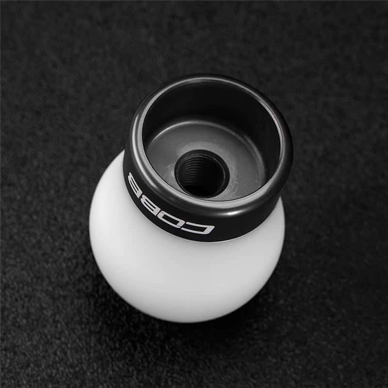 COBB — Cobb Ford 13-14 Focus ST/14-15 Fiesta ST White Shift Knob - Black Base - view 3