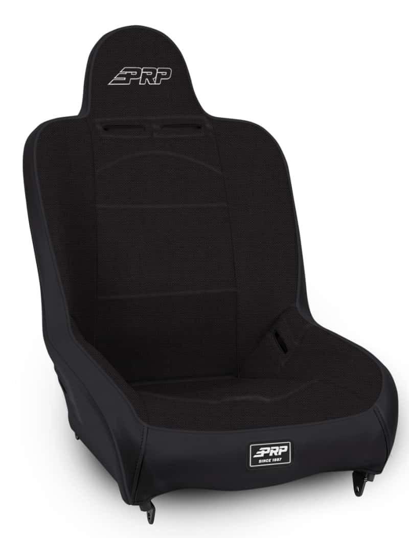PRP Seats — PRP Premier High Back Suspension Seat (Two Neck Slots) - All Black - view 1