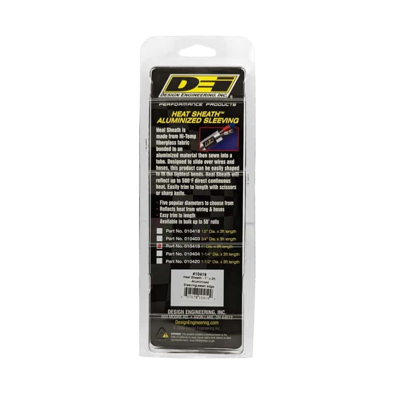DEI — DEI Heat Sheath 1in x 3ft - Aluminized Sleeving - Sewn Edge
Heat Shield Sleeve - view 3