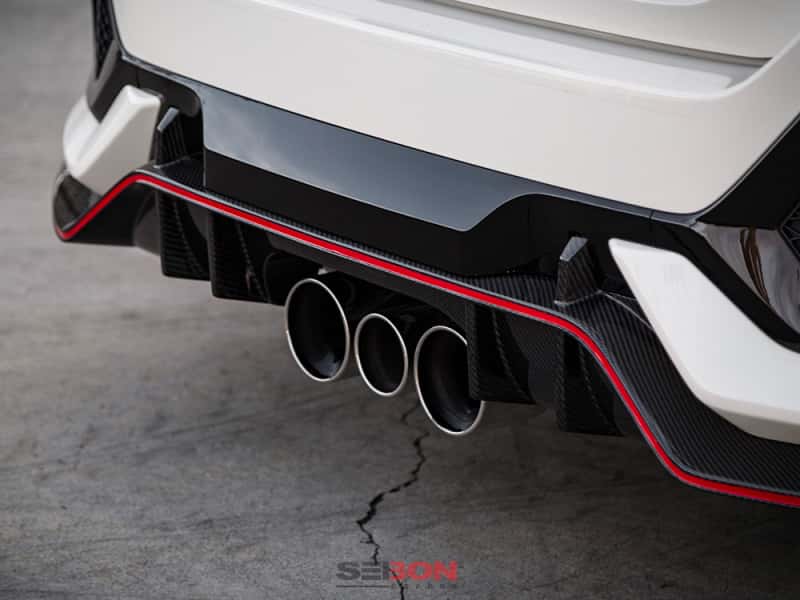 Seibon — Seibon 16-17 Honda Civic Type R OEM Carbon Fiber Rear Lip - view 12