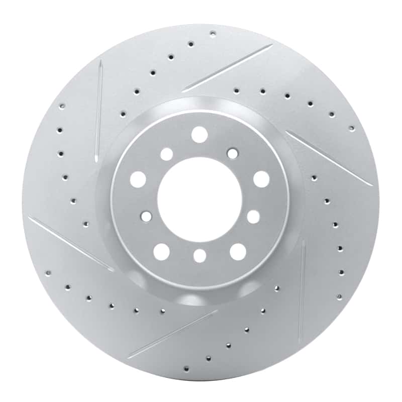 R1 Concepts — R1 00-03 BMW M5 Right Front Drilled & Slotted Geo-Carbon Rotor - view 1