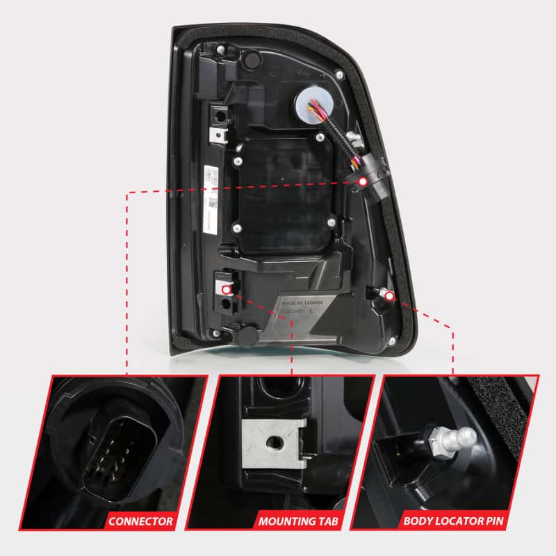 ANZO — ANZO 19-24 RAM 1500 (Factory LED Models ONLY) Full LED Tail Lights SeqSig Black - Pair - view 4