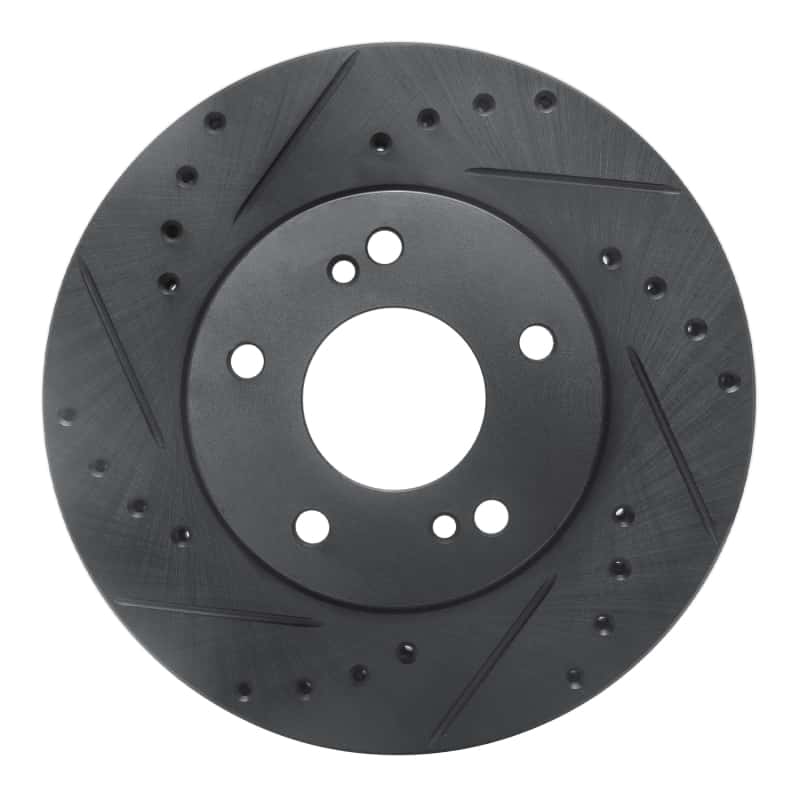 R1 Concepts — R1 99-01 Infiniti I30 Front Left Drilled & Slotted Black Brake Rotor
R1 Brake Rotor Drill - view 1
