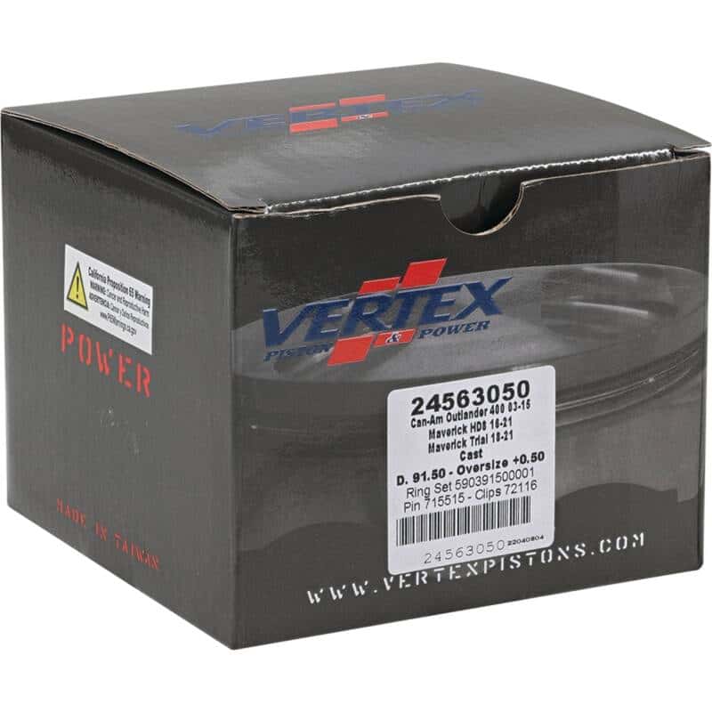 Vertex Pistons — Vertex Piston 2011 Can-Am Commander 800 800cc +0.50mm Oversized Cast Replica Piston Kit - view 5
