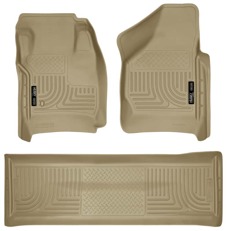 Husky Liners — Husky Liners 08-10 Ford SD Crew Cab WeatherBeater Combo Tan Floor Liners (w/o Manual Trans Case)
Floor Liners - view 1