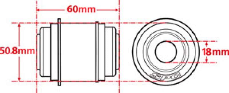 SPC Performance — SPC Performance Flex Joint xAxis BUILDER SERIES 18mm ID X 50.8mm OD X 60mm Width
CROSSAXIS JOINT
XAXIS JOINT - view 2