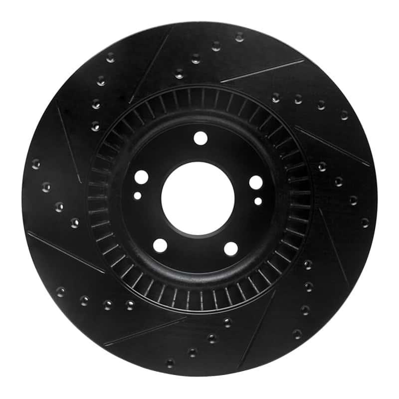 R1 Concepts — R1 15-20 Kia Sorento Front Right Drilled & Slotted Black Brake Rotor
R1 Brake Rotor Drill - view 5
