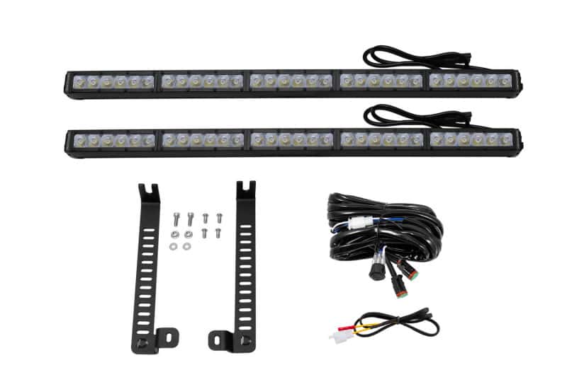Diode Dynamics — Diode Dynamics 14-19 Toyota 4Runner SS30 Dual Stealth Lightbar Kit - White Driving - view 1