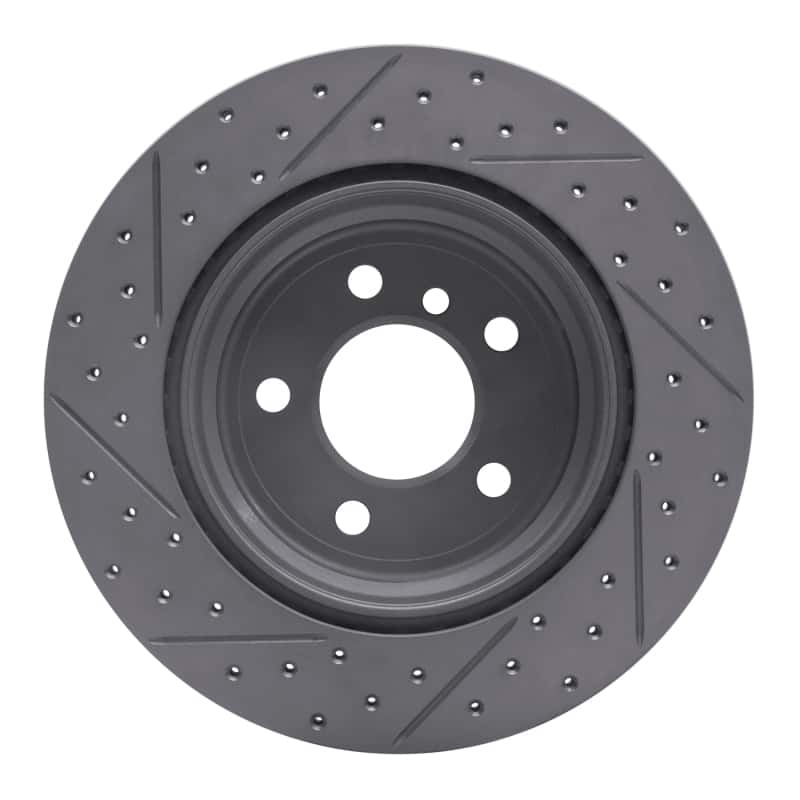R1 Concepts — R1 07-19 BMW X5 Rear Right Drilled & Slotted Geo-Carbon Rotor - view 5