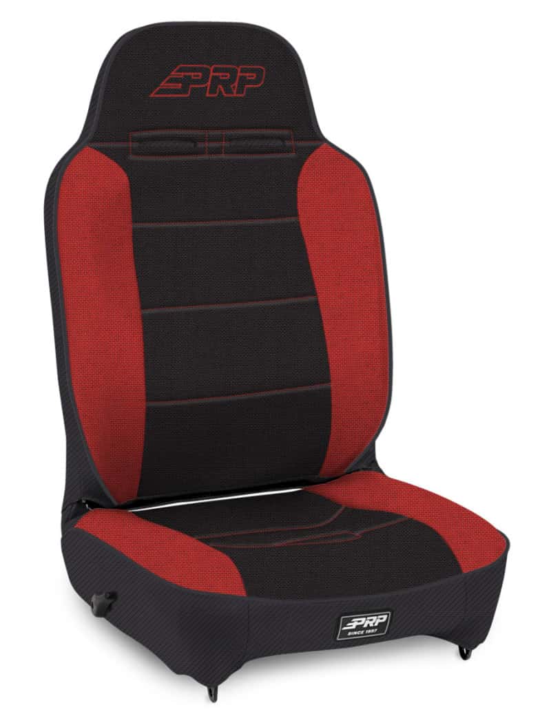 PRP Seats — PRP Enduro High Back Reclining Suspension Seat (Passenger Side) - Black/Red - view 1