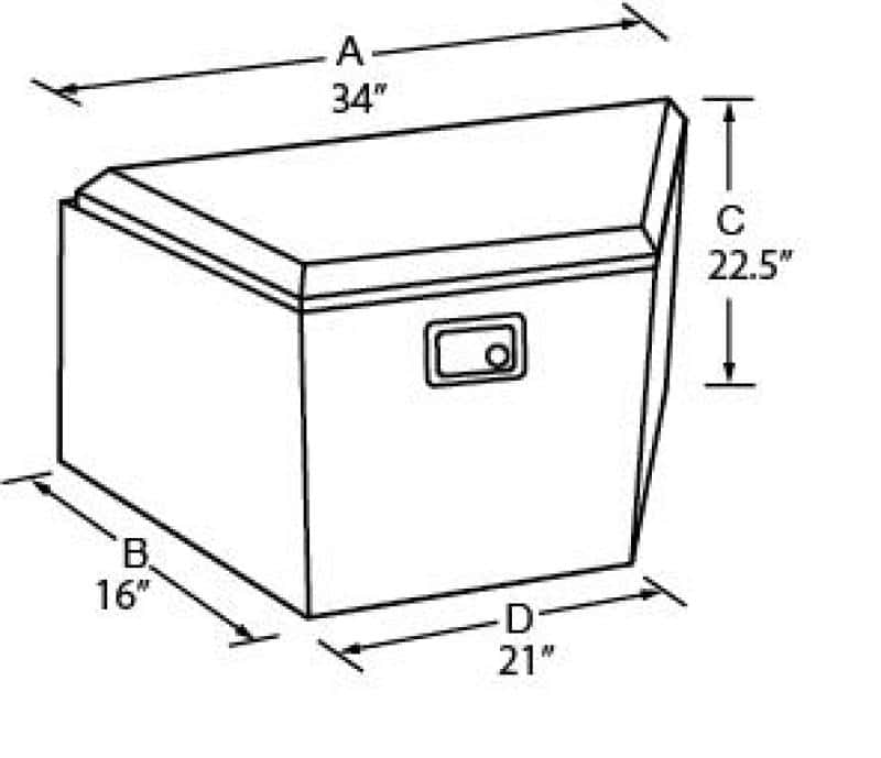 Tradesman — Tradesman Steel Trailer Tongue Storage Box (21in.) - Black - view 2