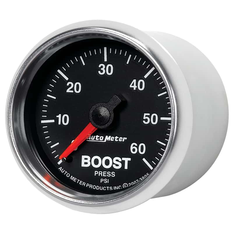 AutoMeter — Autometer GS 52mm 0-60 psi Mechanical Boost Gauge
2-1/16" BOOST, 0-60 - view 8