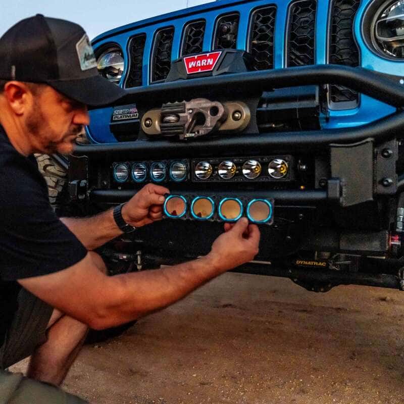 KC HiLiTES — KC HiLiTES FLEX ERA LED Light Bar Bezel Kit for 10in. Segments - Blue - view 3