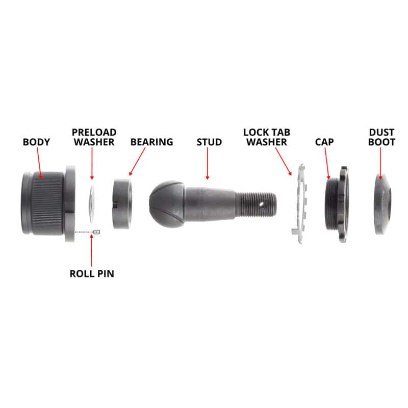 Synergy Mfg — Synergy 03-13 Dodge Ram 1500/2500/3500 HD 4x4 Knurled Adjustable Ball Joint Kit - view 5