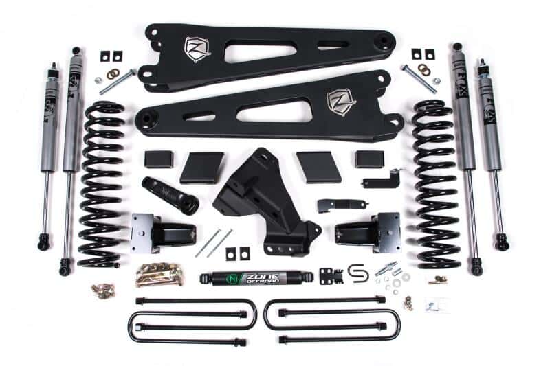 Zone Offroad — Zone Offroad 23-26 Ford F250/F350 4WD 7in Radius Arm Susp. Lift Kit 4.5in Rear - Adv. Series Shocks - view 2