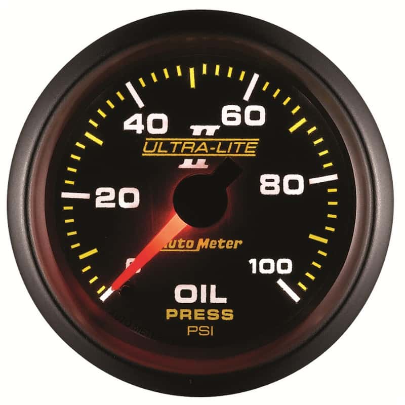 AutoMeter — Autometer Ultra-Lite II 52mm 0-100 PSI Mechanical Oil Pressure Gauge
2-1/16" OIL PRESS, 0 - view 9