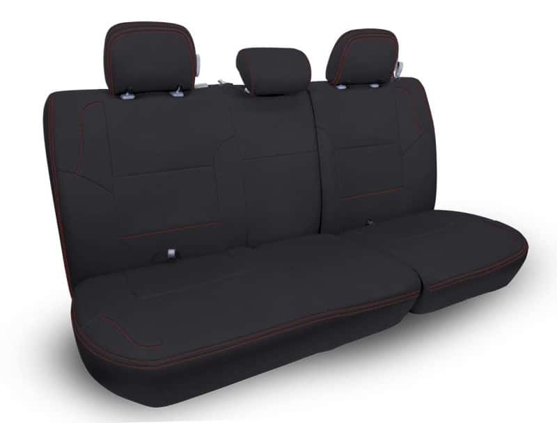PRP Seats — PRP 12-15 Toyota Tacoma Rear Bench Cover Double Cab - Black with Red Stitching
Seat Covers - view 1