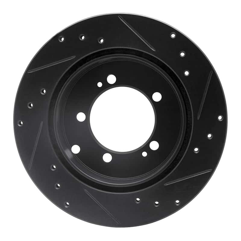 R1 Concepts — R1 91-93 Dodge STEALTH Rear Left Drilled & Slotted Black Brake Rotor
R1 Brake Rotor Drill - view 5