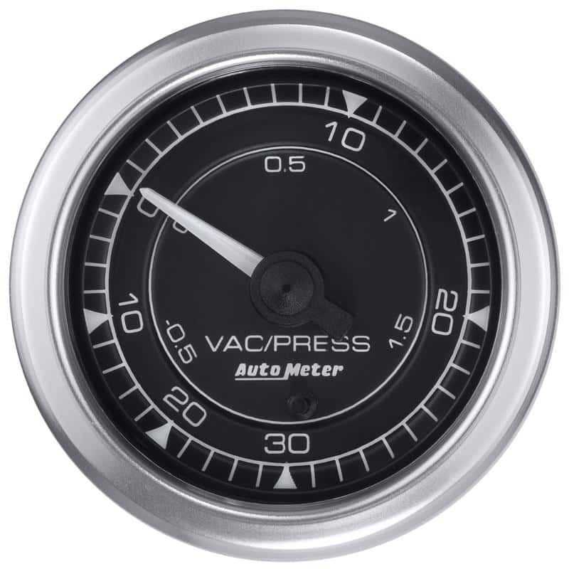 AutoMeter — Autometer Chrono 2-1/16in 30INHG-30PSI Vacuum/Boost Gauge
GA 2" BST 30PSI S CH - view 2