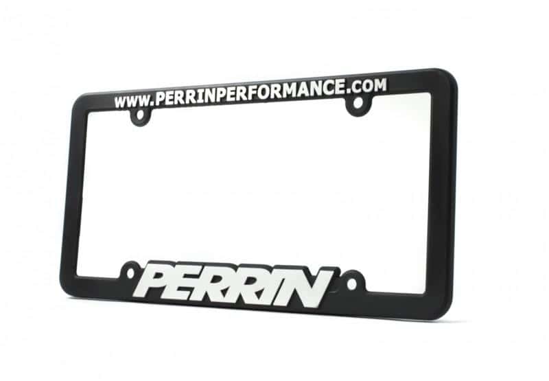 Perrin Performance — PERRIN License Plate Frame - Black w/White Lettering - view 1