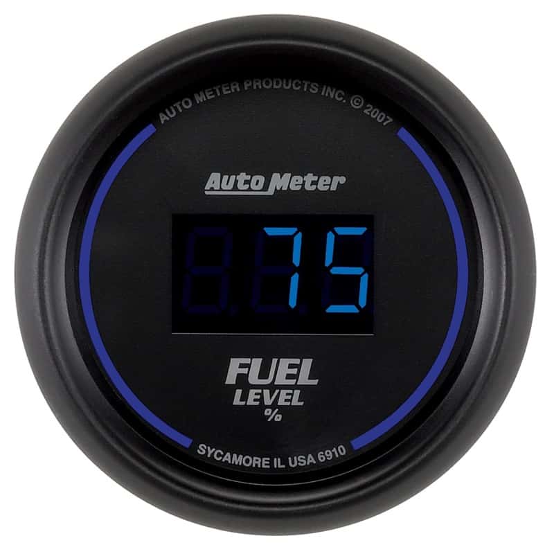 AutoMeter — Autometer Cobalt Digital 52.4mm Black Programmable Empty-Full Range Fuel Level Gauge
GA 2" FUEL UNIV CBD - view 1