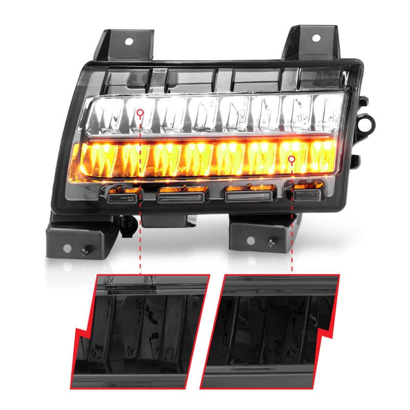 ANZO — ANZO 2018-2021 Jeep Wrangler LED Side Markers Chrome Housing Smoke Lens w/ Seq. Signal Sport Bulb
TurnSignalPkLtAssy
SideMrkrLghtAssy - view 10