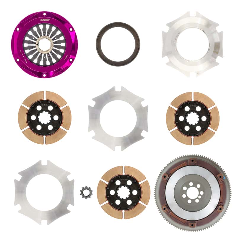 Exedy — Exedy 2008-2015 Mitsubishi Lancer Evolution GSR L4 Hyper Triple Cerametallic Clutch Rigid Disc
Hyper Multi Series
Clutch Kit - view 3